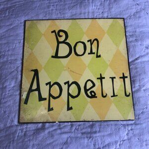 "Bon Appetit" metal sign - wall decor